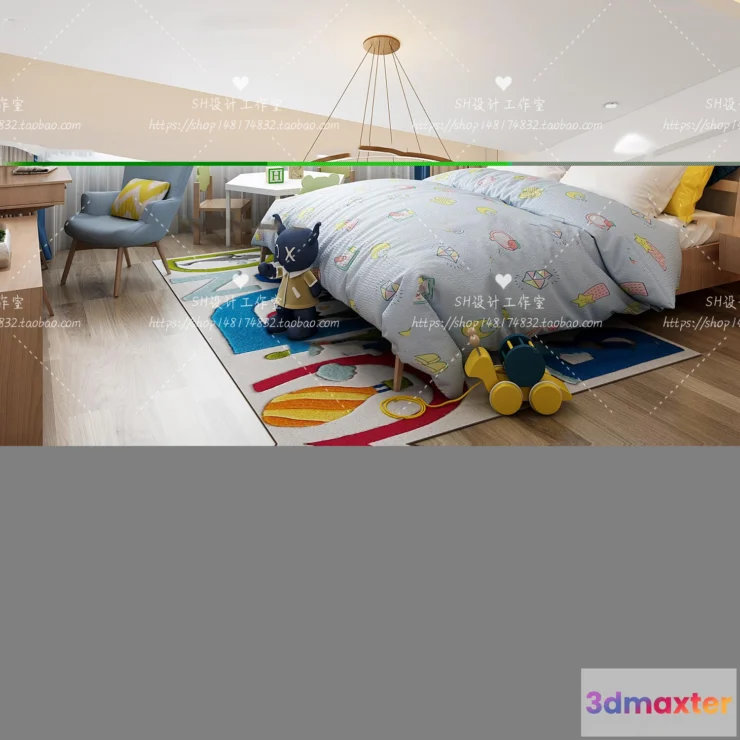 1115484 - CHILDREN ROOM 3D SCENES - VRAY RENDER - 345