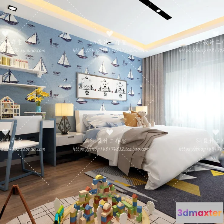 1115492 - CHILDREN ROOM 3D SCENES - VRAY RENDER - 349