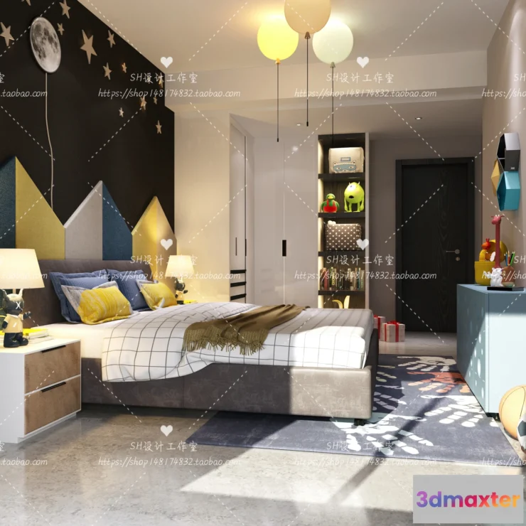1115502 - CHILDREN ROOM 3D SCENES - VRAY RENDER - 354