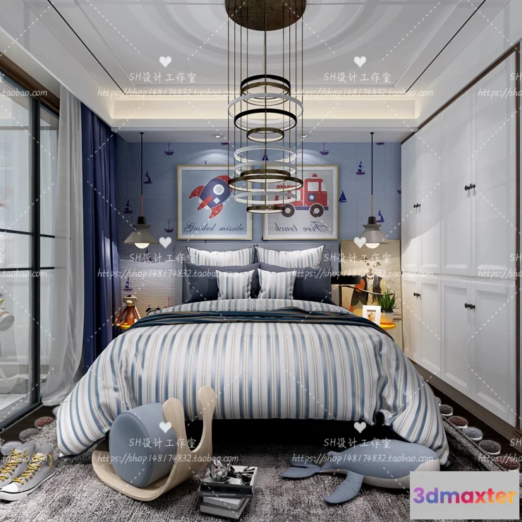 1115510 - CHILDREN ROOM 3D SCENES - VRAY RENDER - 358
