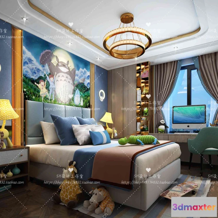 1115536 - CHILDREN ROOM 3D SCENES - VRAY RENDER - 371