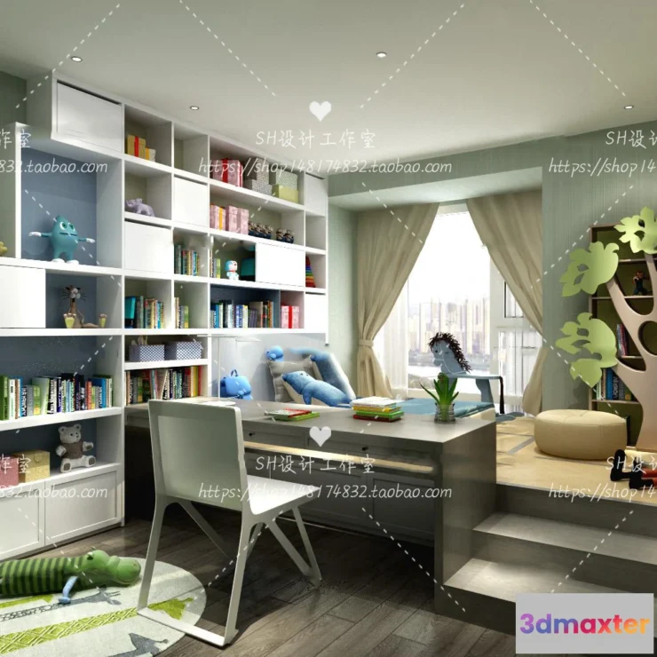 1115542 - CHILDREN ROOM 3D SCENES - VRAY RENDER - 374