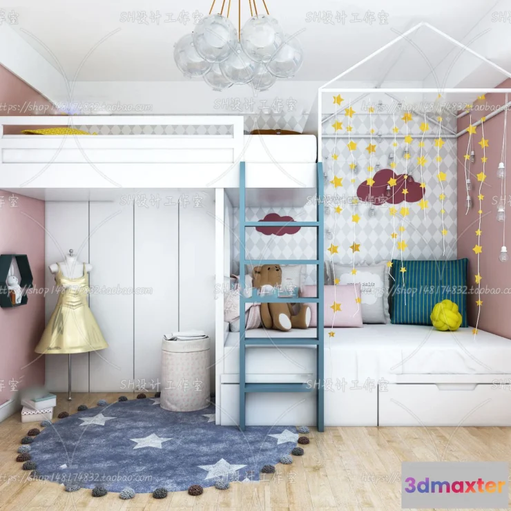 1115558 - CHILDREN ROOM 3D SCENES - VRAY RENDER - 382