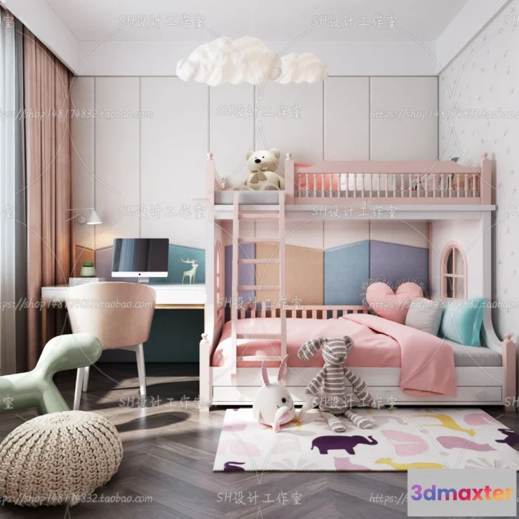 1115560 - CHILDREN ROOM 3D SCENES - VRAY RENDER - 383