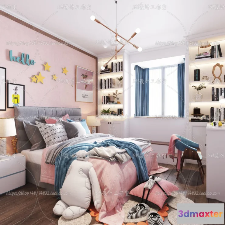 1115562 - CHILDREN ROOM 3D SCENES - VRAY RENDER - 384