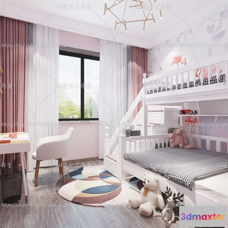 1115564 - CHILDREN ROOM 3D SCENES - VRAY RENDER - 385