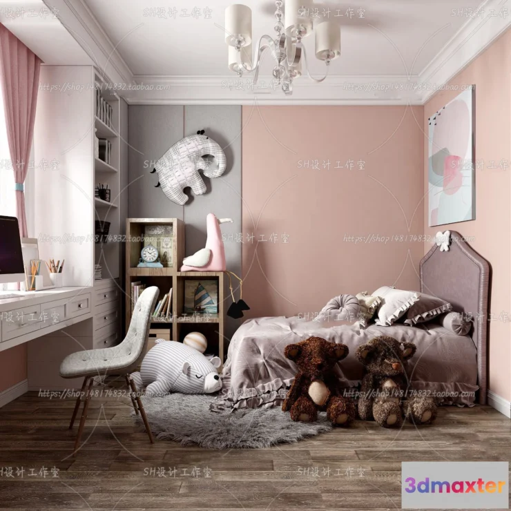 1115574 - CHILDREN ROOM 3D SCENES - VRAY RENDER - 390