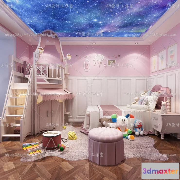 1115582 - CHILDREN ROOM 3D SCENES - VRAY RENDER - 394