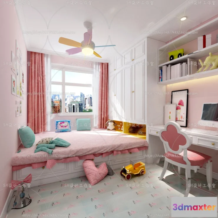 1115584 - CHILDREN ROOM 3D SCENES - VRAY RENDER - 395