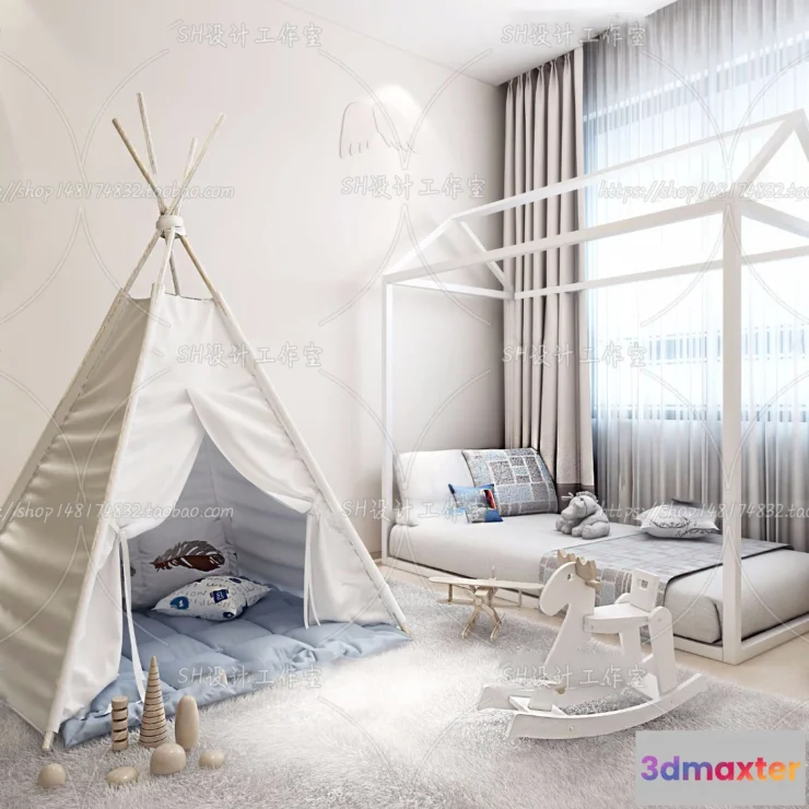 1115626 - CHILDREN ROOM 3D SCENES - VRAY RENDER - 416
