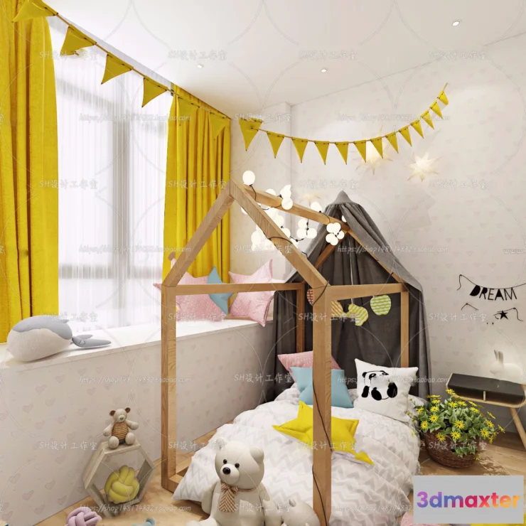 1115630 - CHILDREN ROOM 3D SCENES - VRAY RENDER - 418
