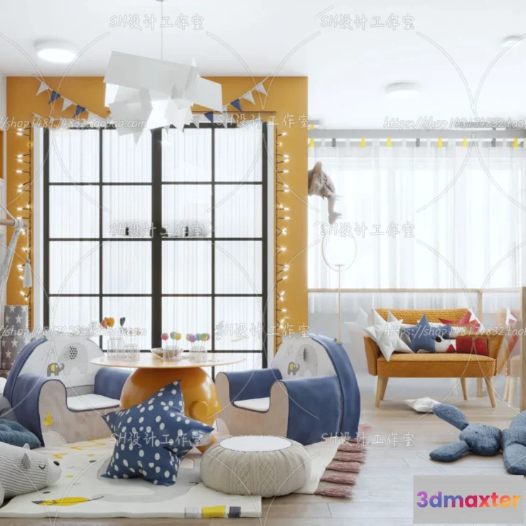 1115632 - CHILDREN ROOM 3D SCENES - VRAY RENDER - 419