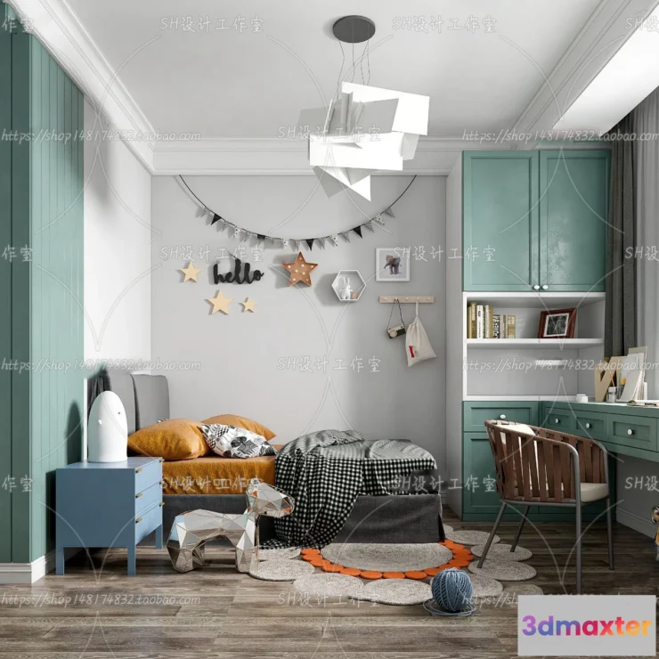 1115644 - CHILDREN ROOM 3D SCENES - VRAY RENDER - 425