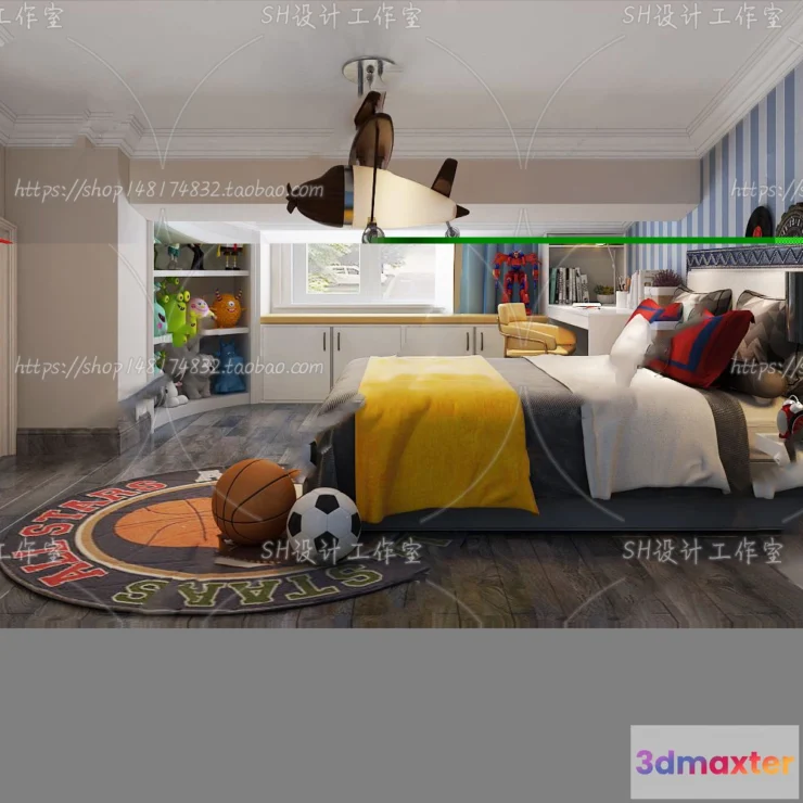 1115678 - CHILDREN ROOM 3D SCENES - VRAY RENDER - 442