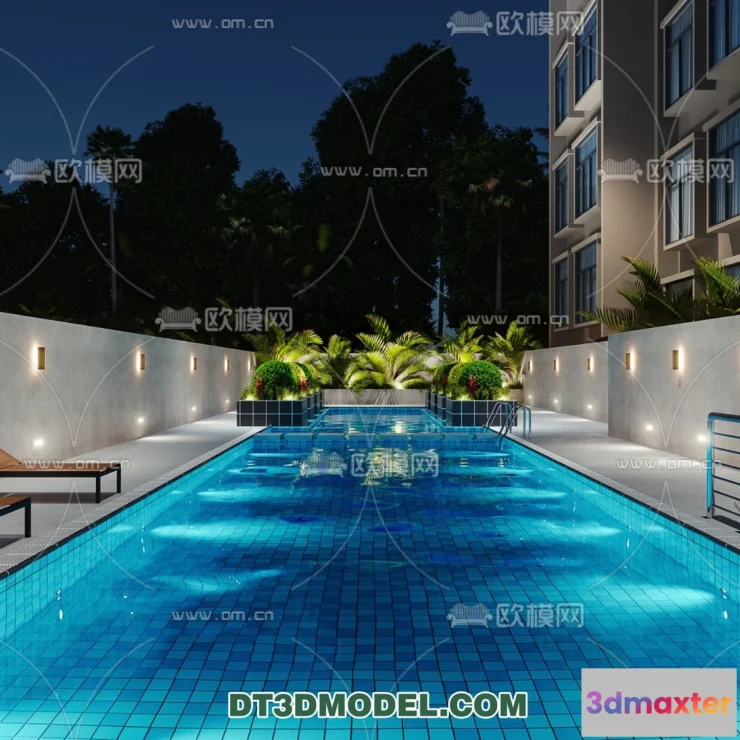 1239764 - EXTERIOR - POOL - VRAY  CORONA - 3D MODEL - 1006