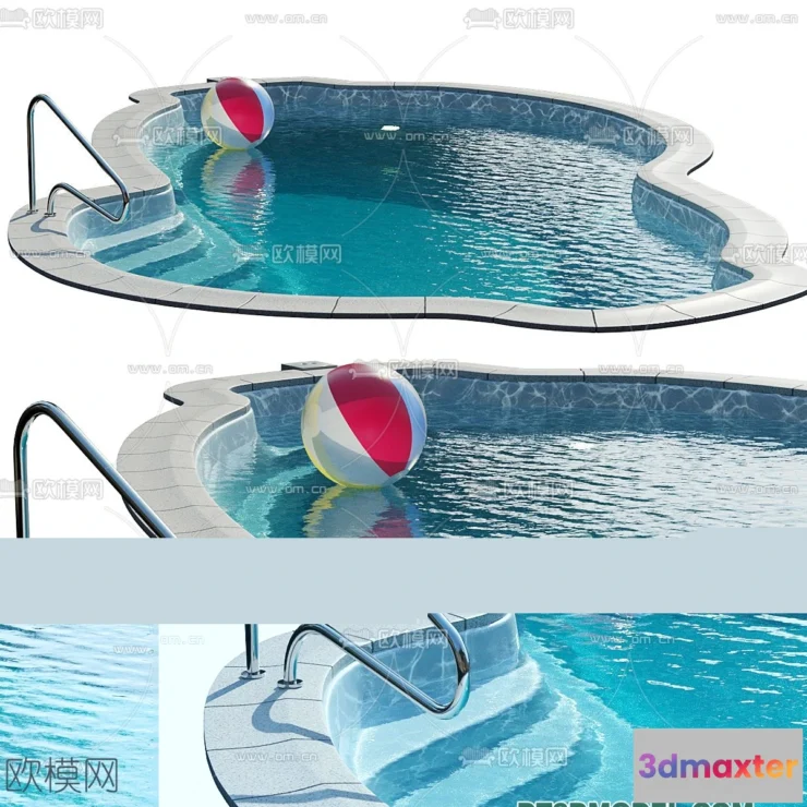 1239772 - EXTERIOR - POOL - VRAY  CORONA - 3D MODEL - 1010