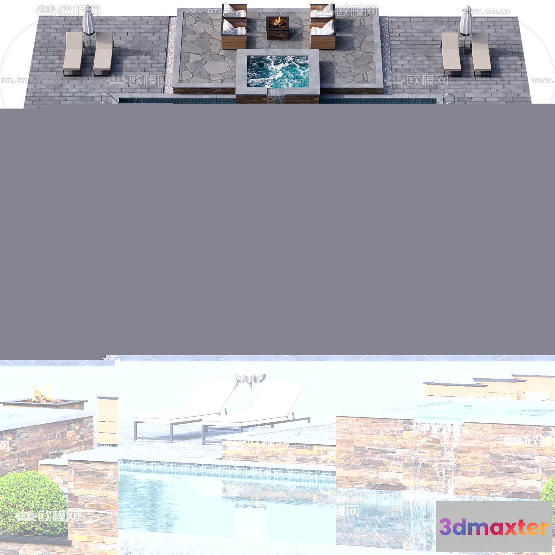 1239786 - EXTERIOR - POOL - VRAY  CORONA - 3D MODEL - 1017