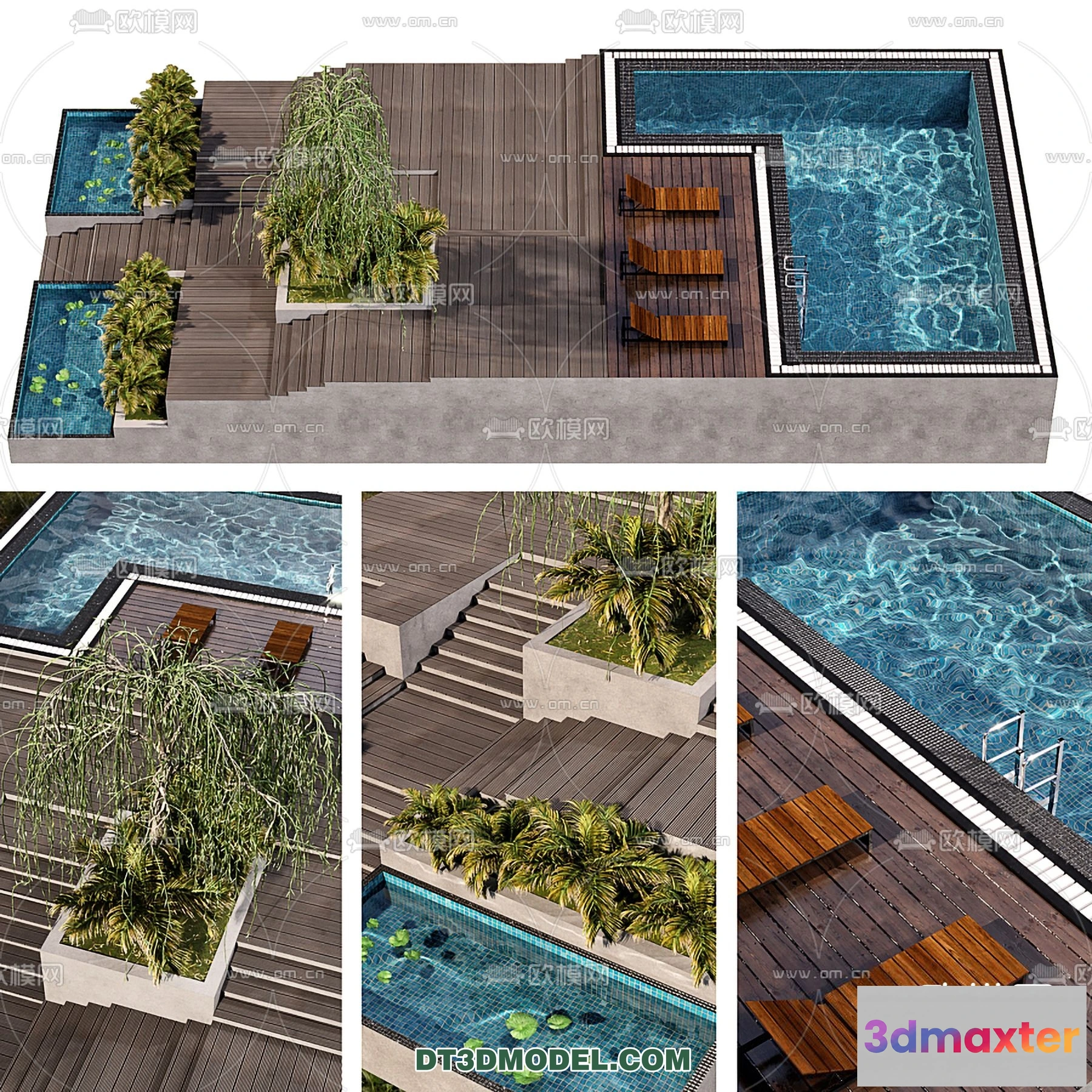 1239816 - EXTERIOR - POOL - VRAY  CORONA - 3D MODEL - 1032