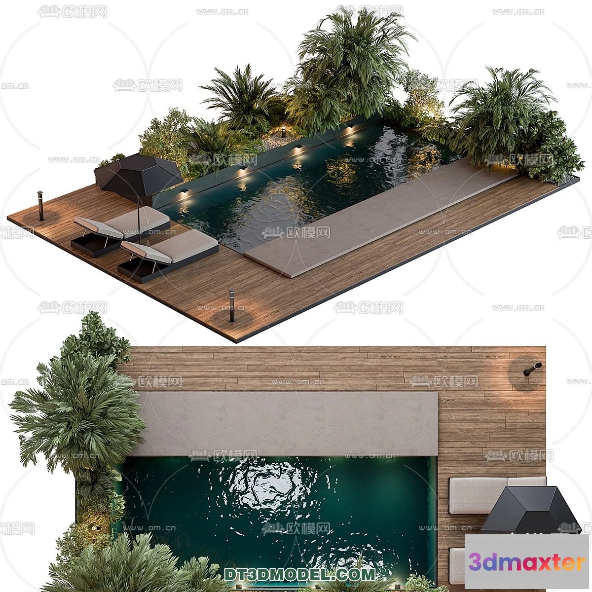 1239846 - EXTERIOR - POOL - VRAY  CORONA - 3D MODEL - 1047