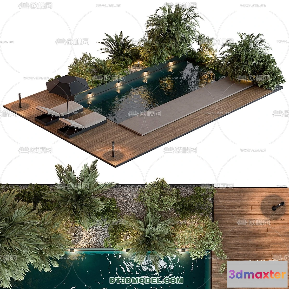 1239854 - EXTERIOR - POOL - VRAY  CORONA - 3D MODEL - 1051