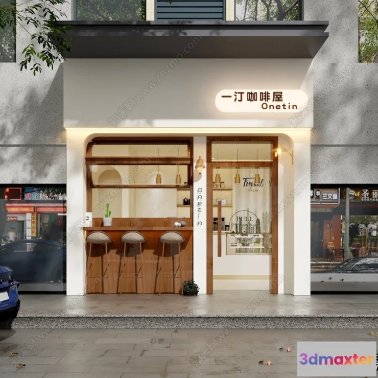 1363723 - Exterior 3D Collection - Shop - Fastfood - Retails - 3D Models - 002 3D Max