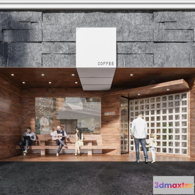 1363861 - Exterior 3D Collection - Shop - Fastfood - Retails - 3D Models - 004 3D Max