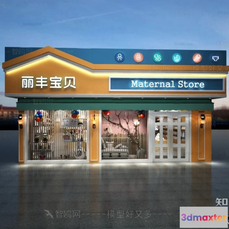 1365564 - Exterior 3D Collection - Shop - Fastfood - Retails - 3D Models - 029 3D Max