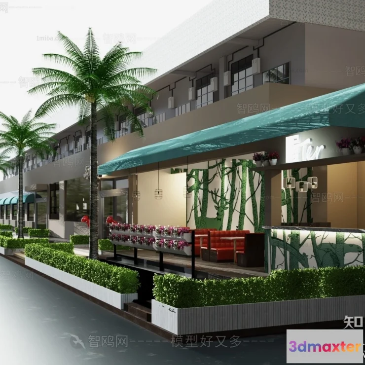 1367431 - Exterior 3D Collection - Shop - Fastfood - Retails - 3D Models - 056 3D Max