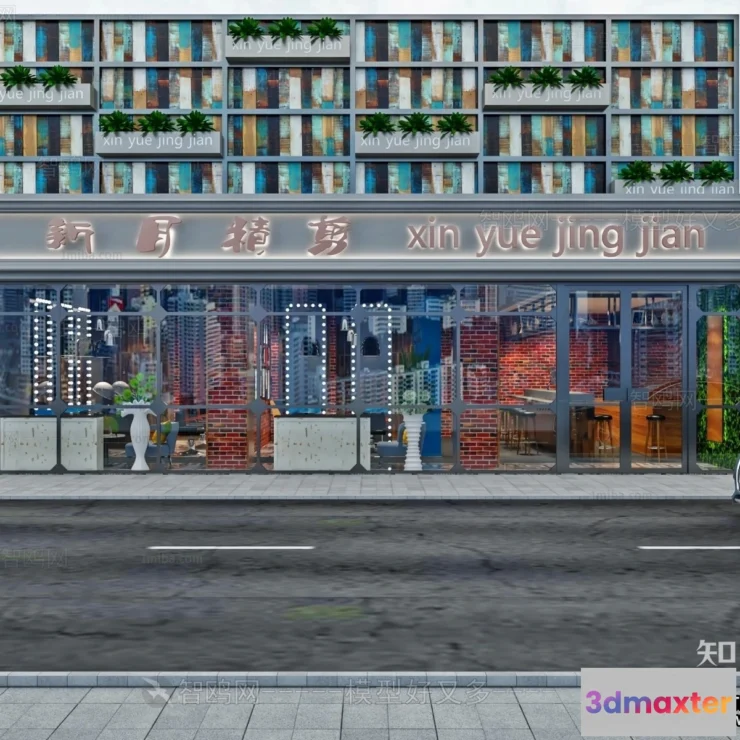 1368574 - Exterior 3D Collection - Shop - Fastfood - Retails - 3D Models - 073 3D Max