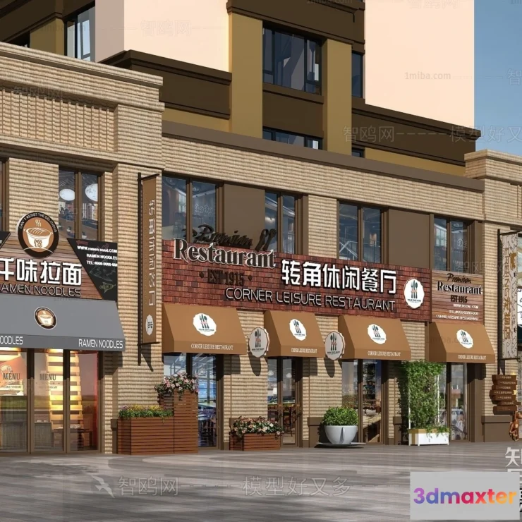 1369097 - Exterior 3D Collection - Shop - Fastfood - Retails - 3D Models - 081 3D Max