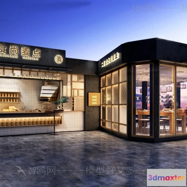 1370966 - Exterior 3D Collection - Shop - Fastfood - Retails - 3D Models - 109 3D Max