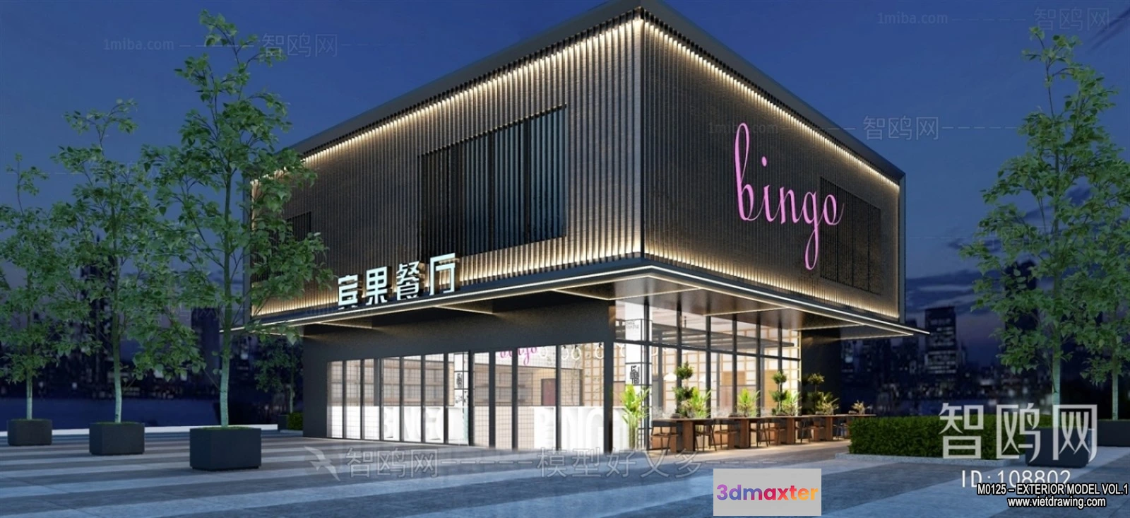 1371675 - Exterior 3D Collection - Shop - Fastfood - Retails - 3D Models - 120 3D Max