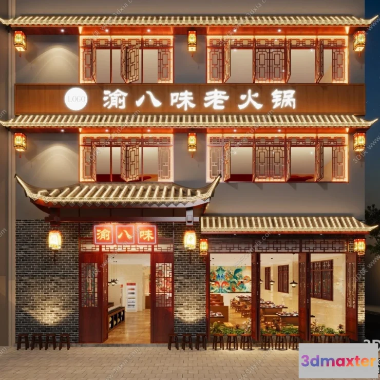 1375055 - Exterior 3D Collection - Shop - Fastfood - Retails - 3D Models - 172 3D Max