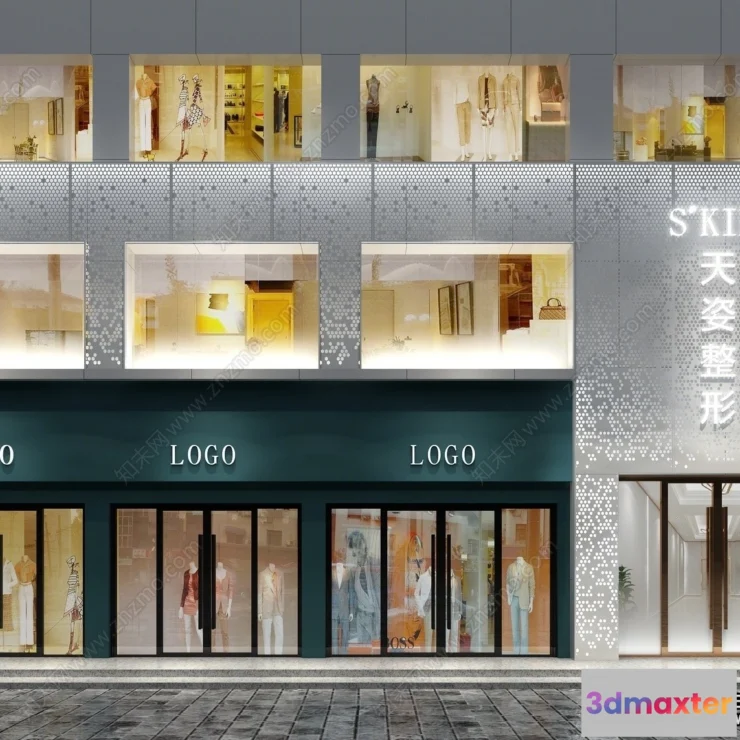 1376541 - Exterior 3D Collection - Shop - Fastfood - Retails - 3D Models - 195 3D Max