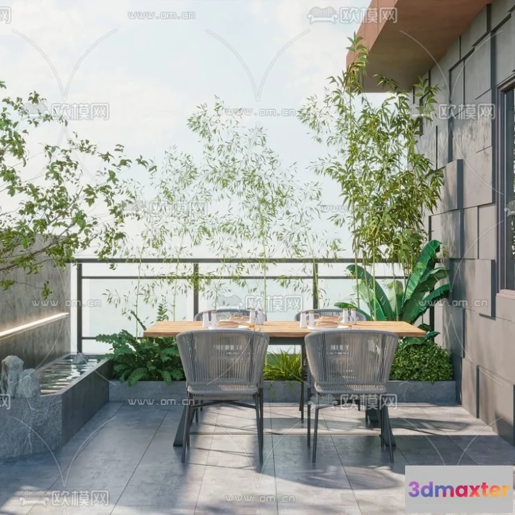 1142540 - Corona Render 3D Scenes - Balcony Garden - 0004