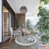 1142544 - Corona Render 3D Scenes - Balcony Garden - 0006
