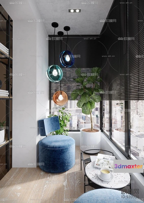 1142548 - Corona Render 3D Scenes - Balcony Garden - 0008