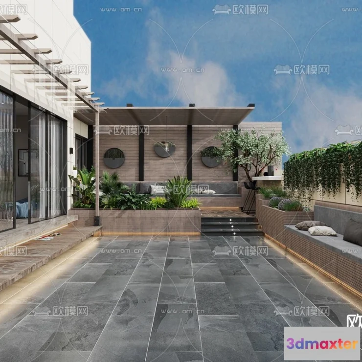 1142550 - Corona Render 3D Scenes - Balcony Garden - 0009