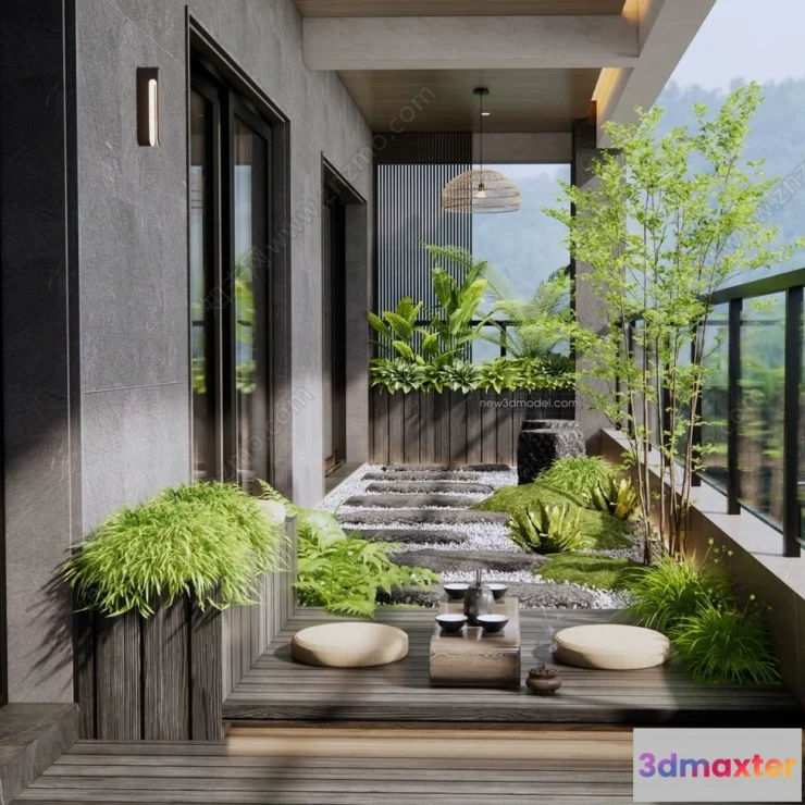 1358293 - Balcony - 3D Interior Scene - 3D Models - 059 3D Max