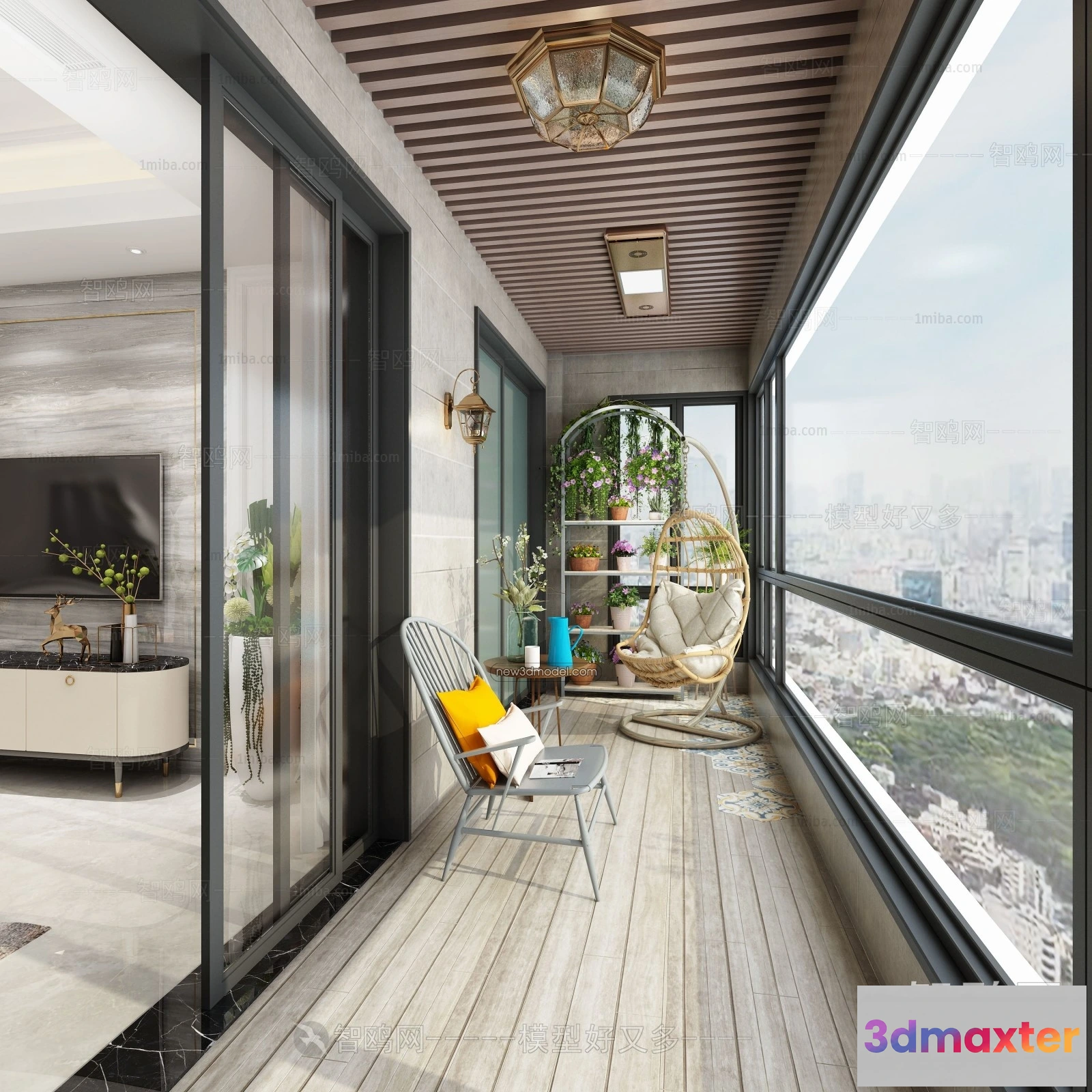 1360286 - Balcony - 3D Interior Scene - 3D Models - 088 3D Max