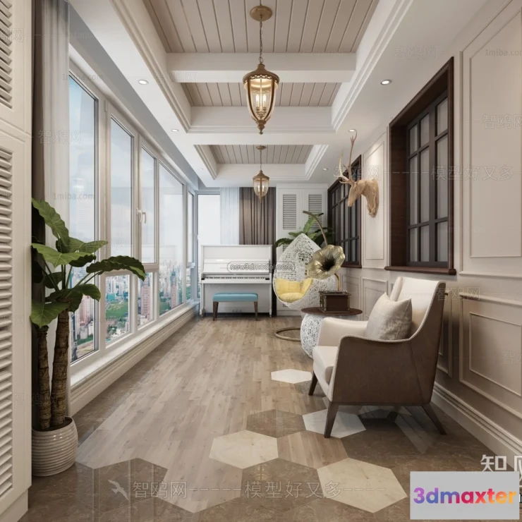 1362504 - Balcony - 3D Interior Scene - 3D Models - 121 3D Max