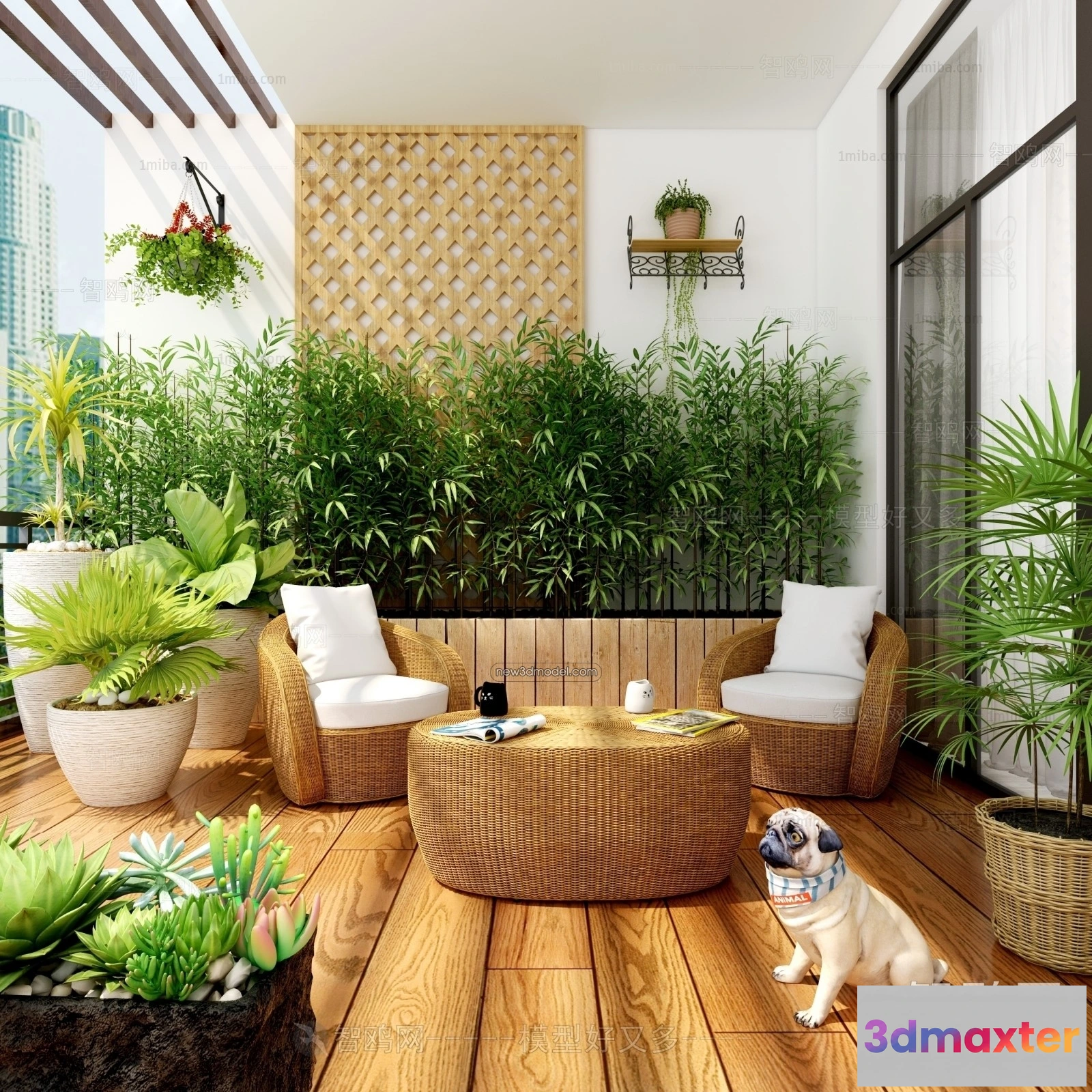 1363732 - Balcony - 3D Interior Scene - 3D Models - 139 3D Max