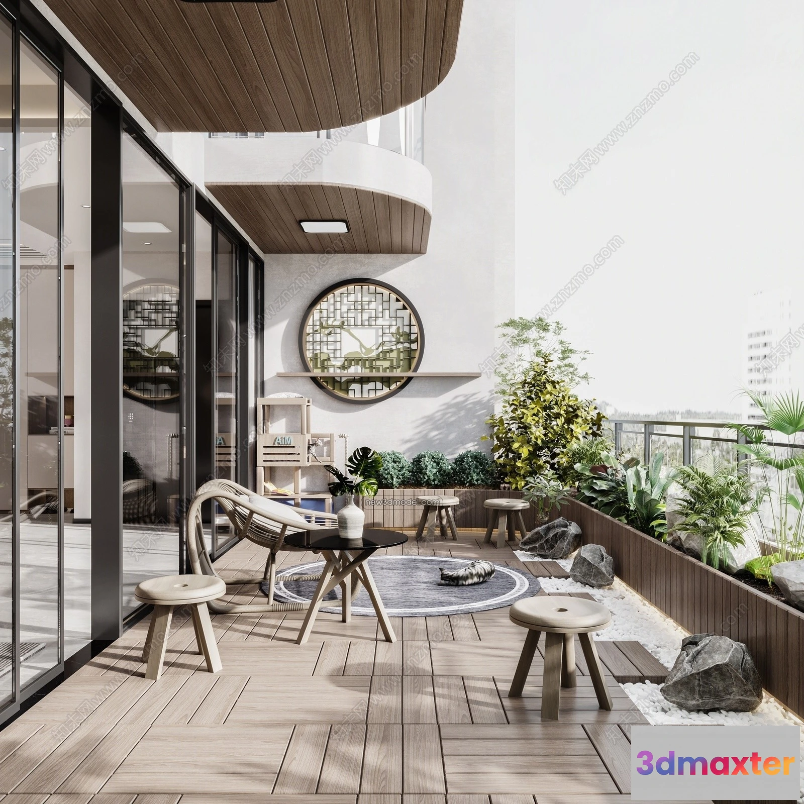 1388344 - Balcony - 3D Interior Scene - 3D Models - 008 3D Max