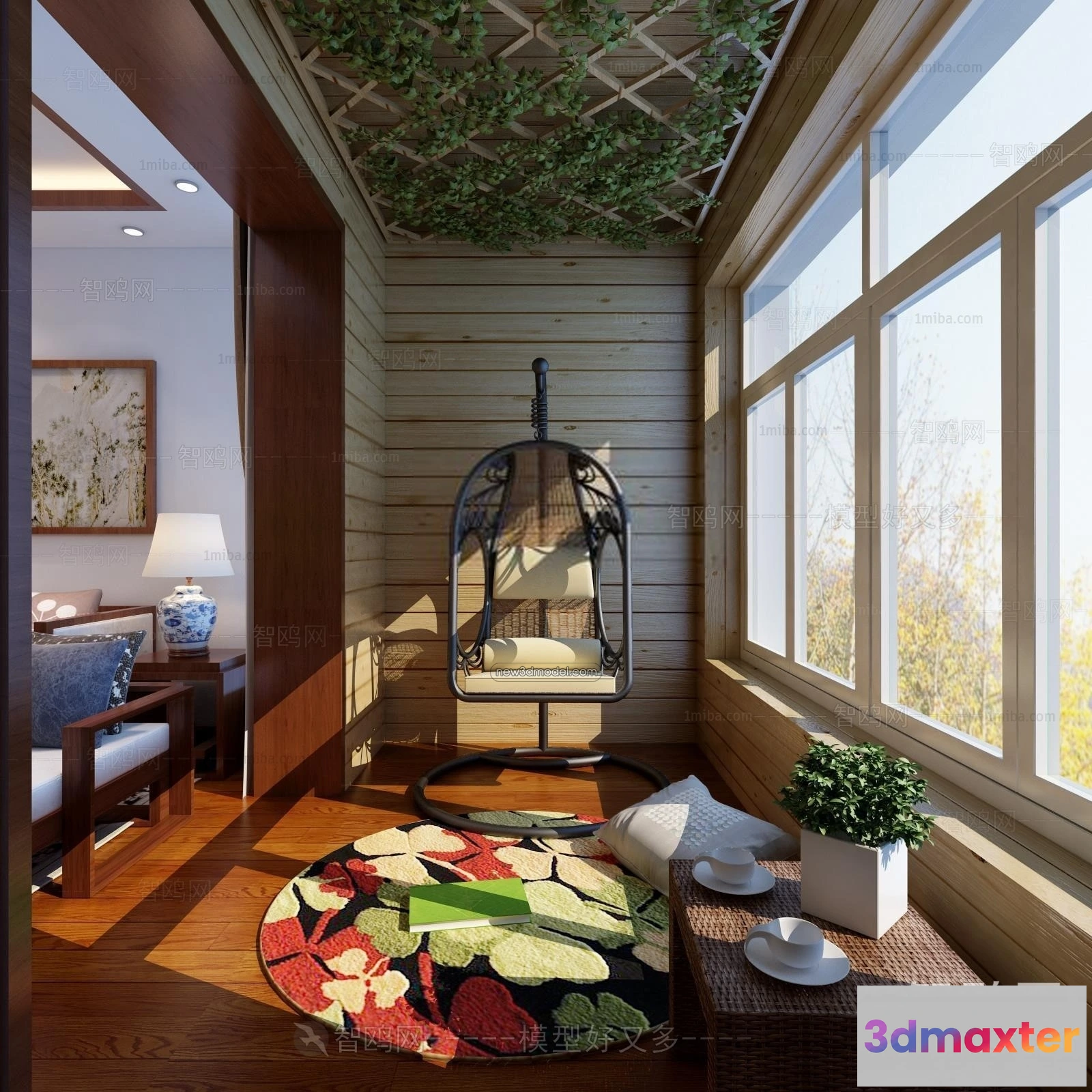 1389395 - Balcony - 3D Interior Scene - 3D Models - 024 3D Max