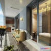 1390043 - Balcony - 3D Interior Scene - 3D Models - 034 3D Max