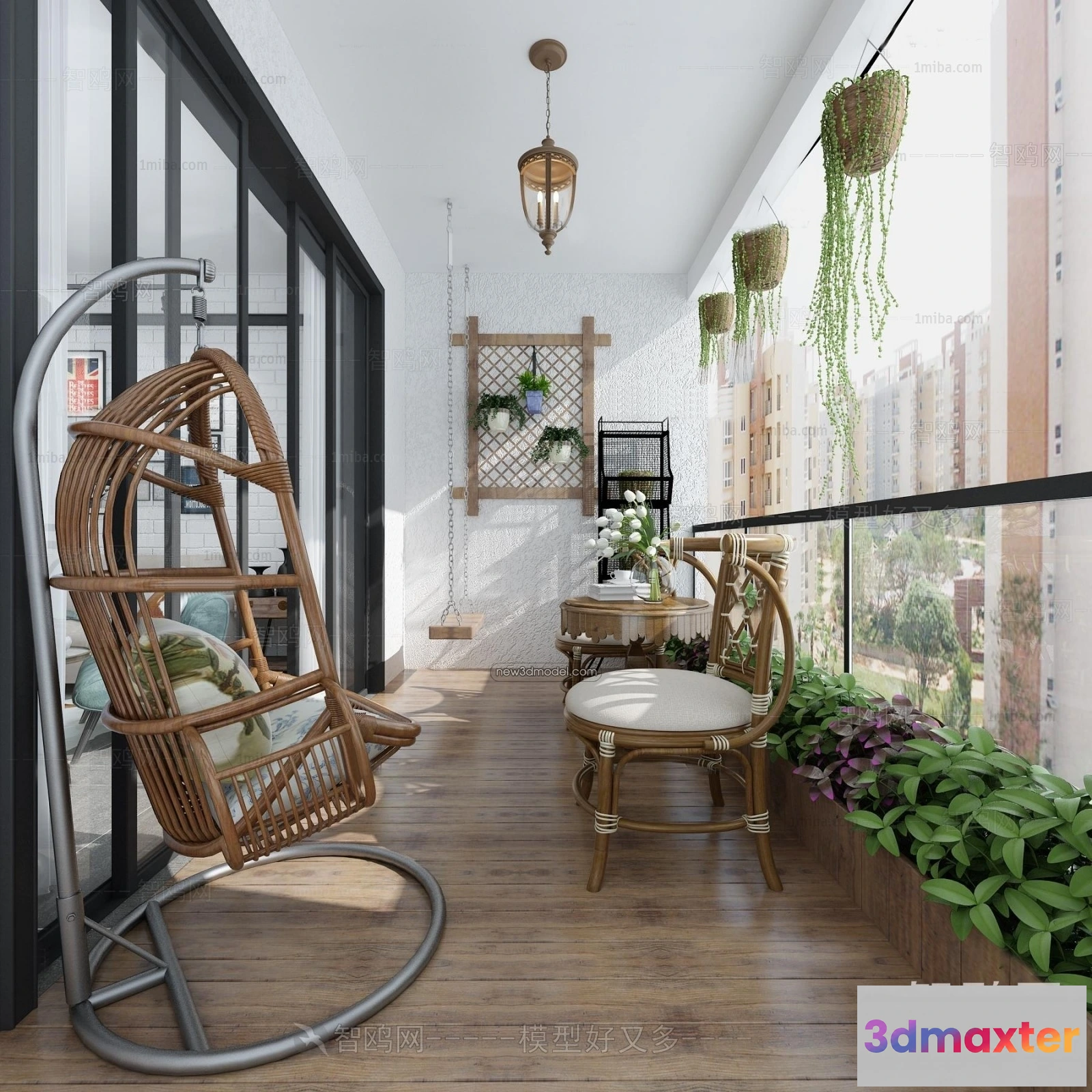 1390981 - Balcony - 3D Interior Scene - 3D Models - 048 3D Max