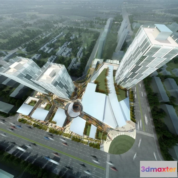 1576058 - 3D Models of Commercial Building - Exterior 3D Scenes - 407 3D Max