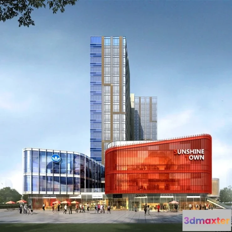 1577018 - 3D Models of Commercial Building - Exterior 3D Scenes - 887 3D Max