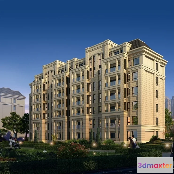 1577376 - 3D Models of Commercial Building - Exterior 3D Scenes - 1066 3D Max