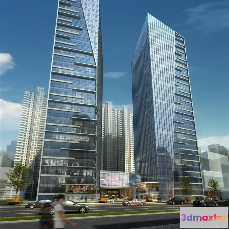 1577450 - 3D Models of Commercial Building - Exterior 3D Scenes - 1103 3D Max